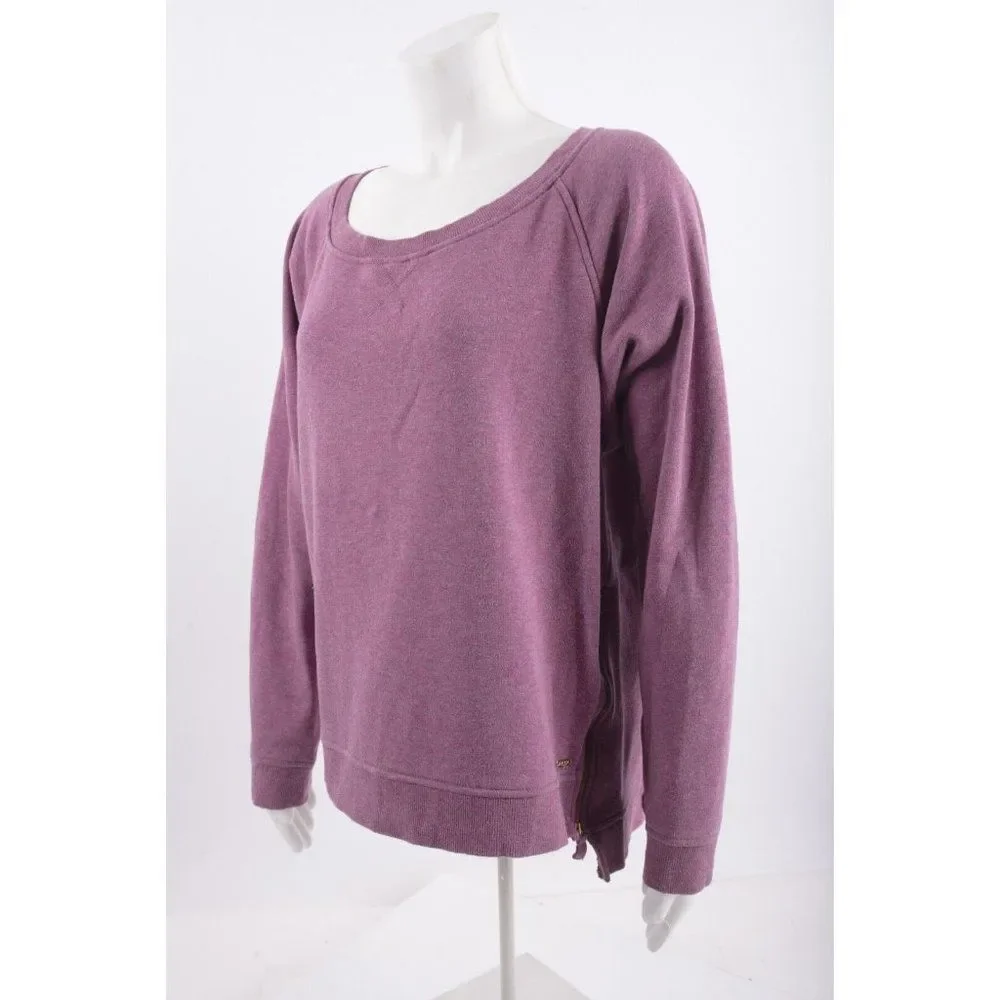 UGG Australia Womens Sweatshirt Morgan XL Purple Pullover Double Knit Fleece_4